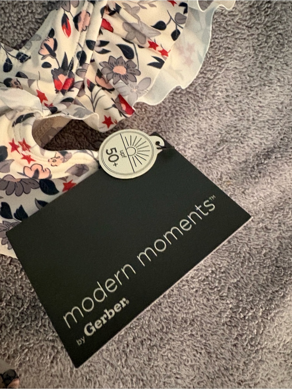 NWT Modern Moments By Gerber Toddler Bikini Swimsuit 2T Ivory Floral UPF-50 - Picture 3 of 6